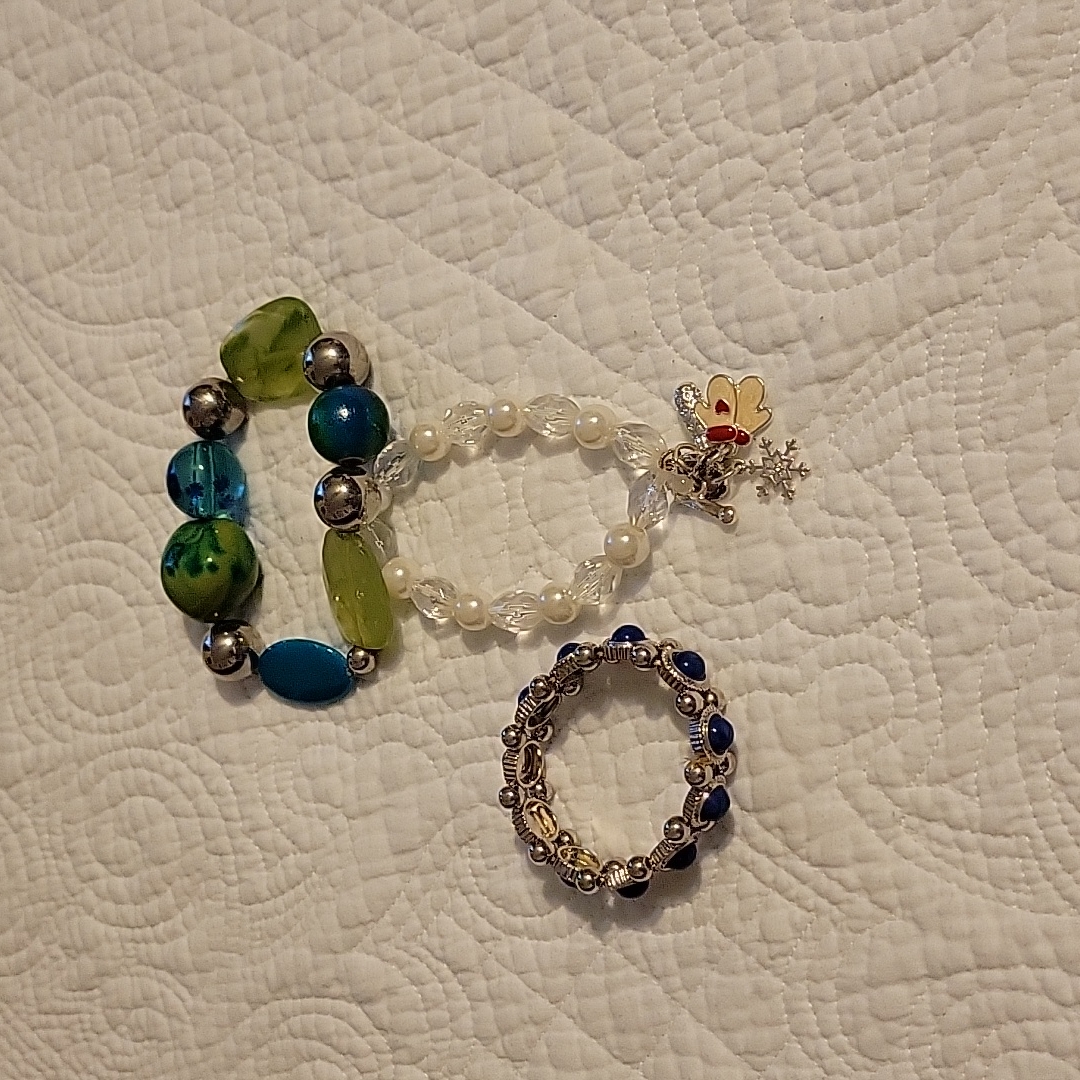 3 Bracelets Costume Jewelry
